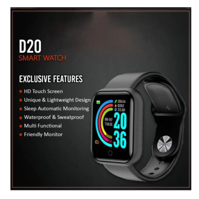 D20 Ultra Smart Watch – Notify Watch ( Random Color ) Main Image